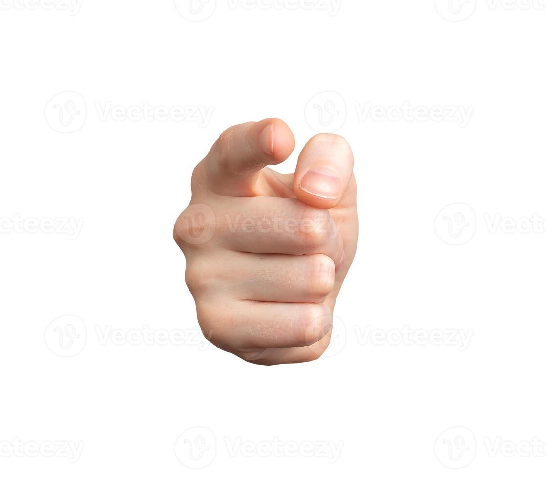 You, choosing, showing with finger, hand gesture isolated on white photo