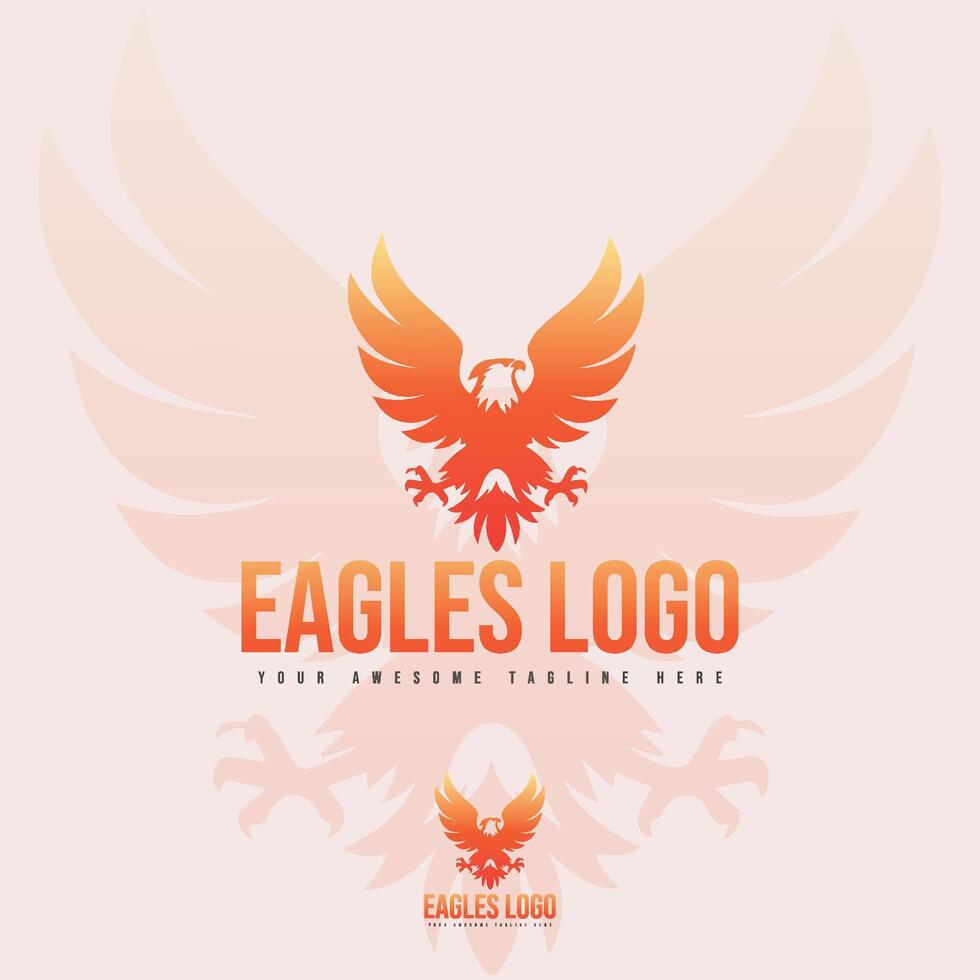 Eagle Logo Template Minimal Eagle Illustration vector