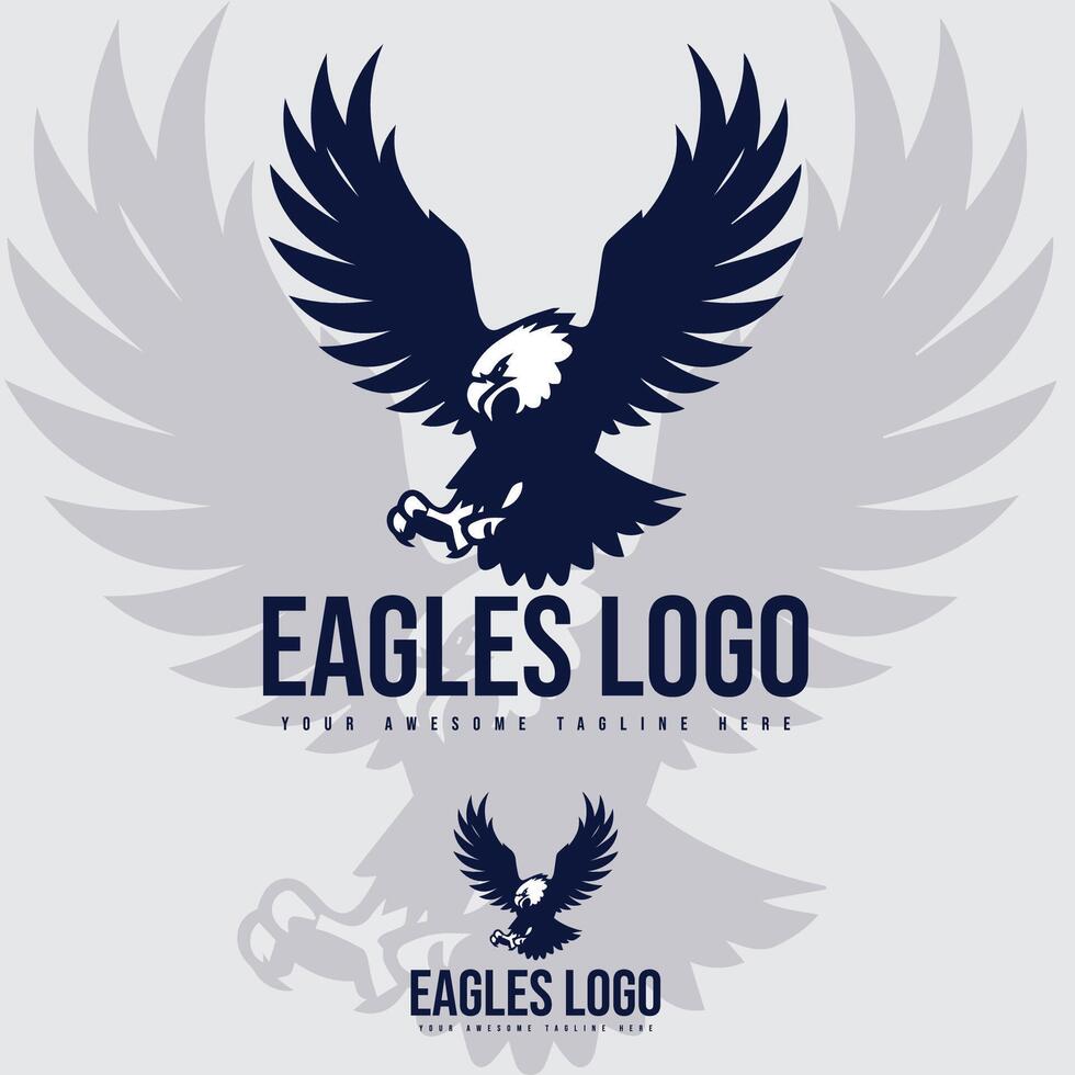 Eagle Logo Template Minimal Eagle Illustration vector