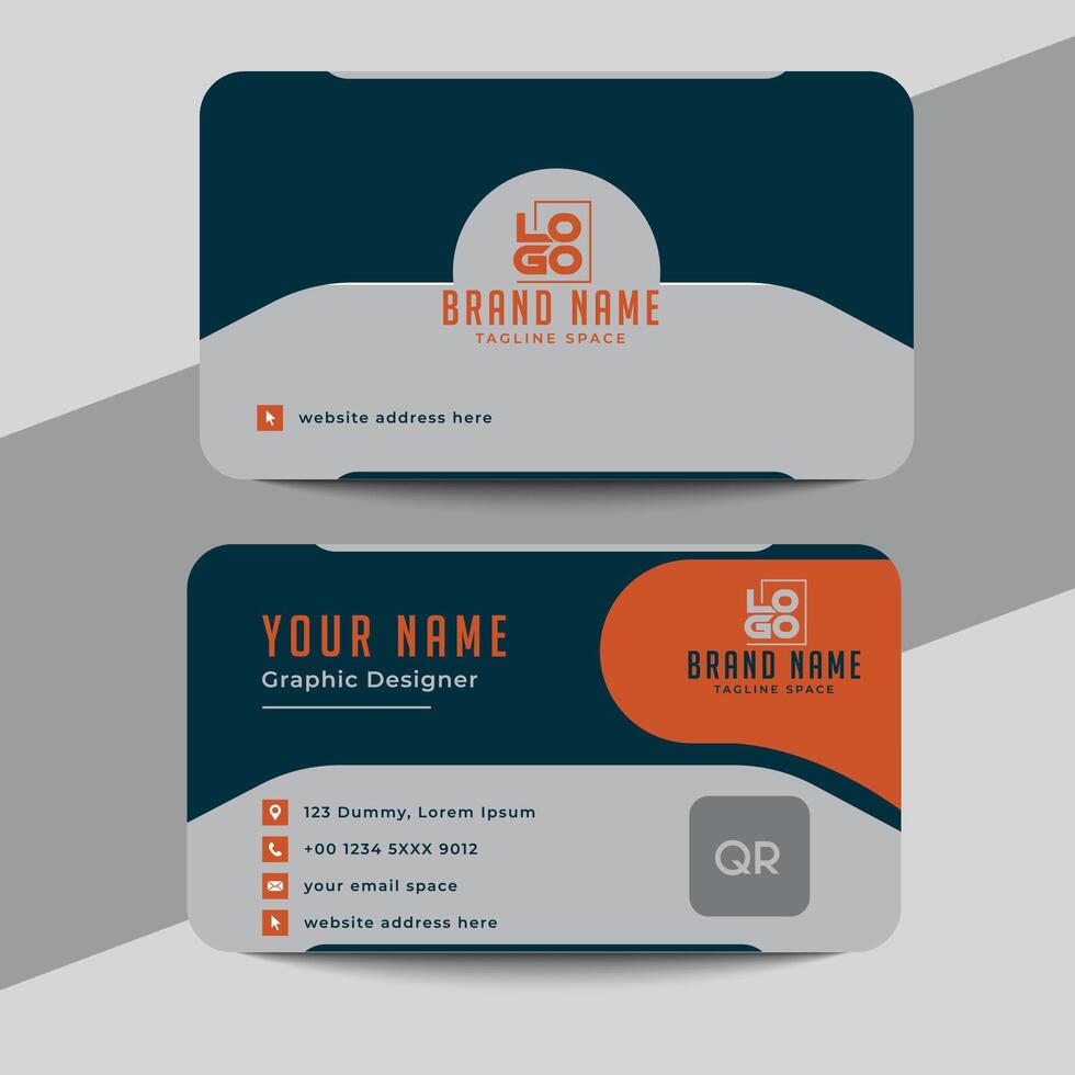 modern black and white business card design vector