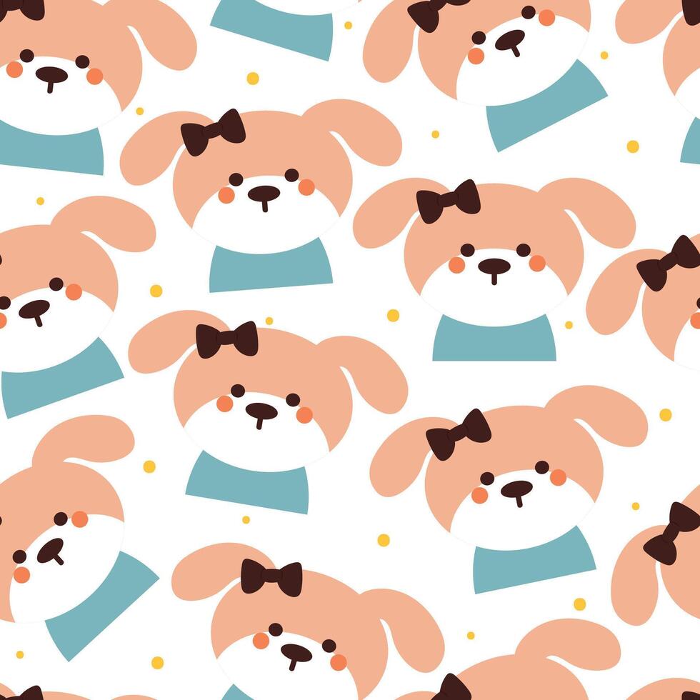 sin costura modelo dibujos animados cachorro. linda animal fondo de pantalla para textil, regalo envolver papel vector