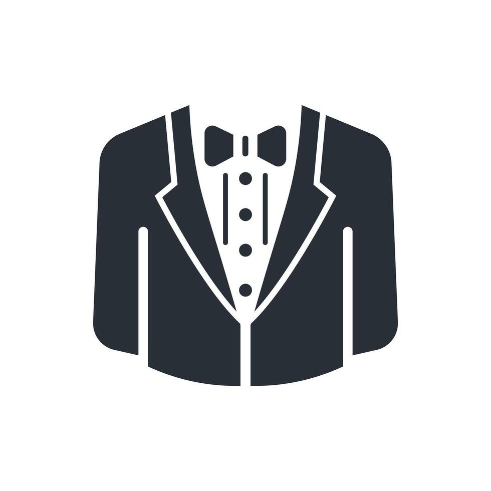 Suit jacket icon. Outfit, tuxedo. vector