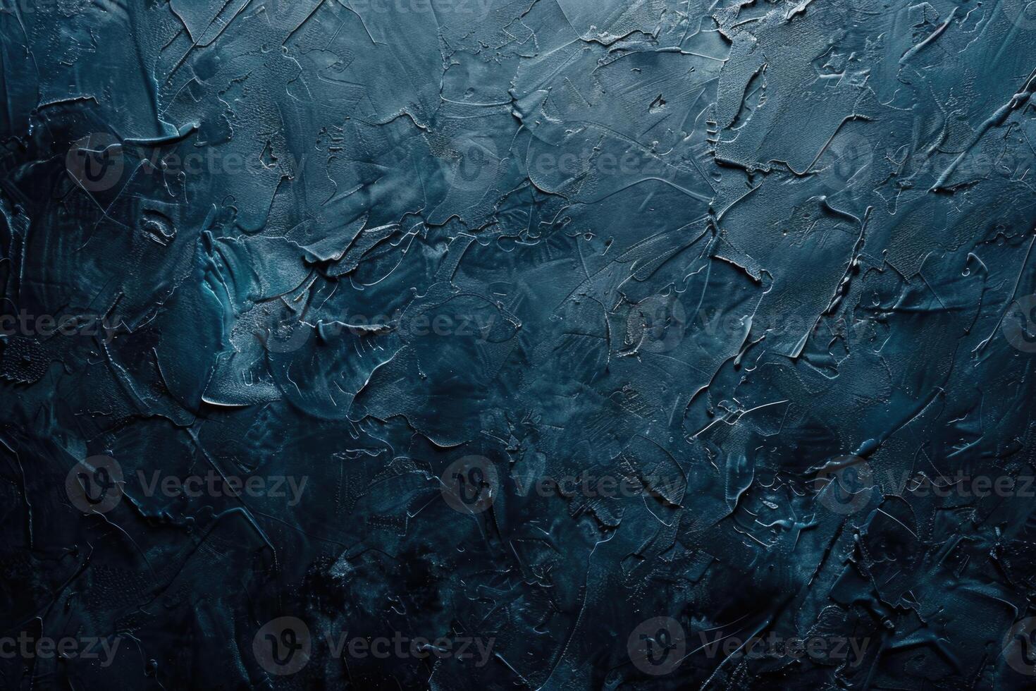 Abstract grunge navy blue stucco wall background with space. photo