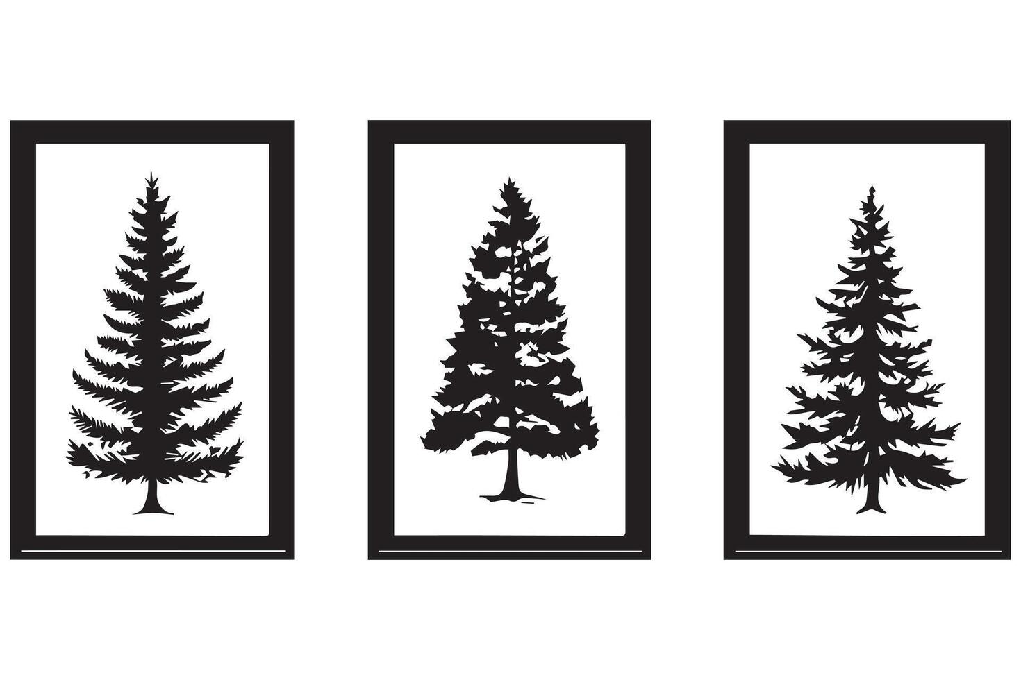 Christmas tree illustration Bundle vector