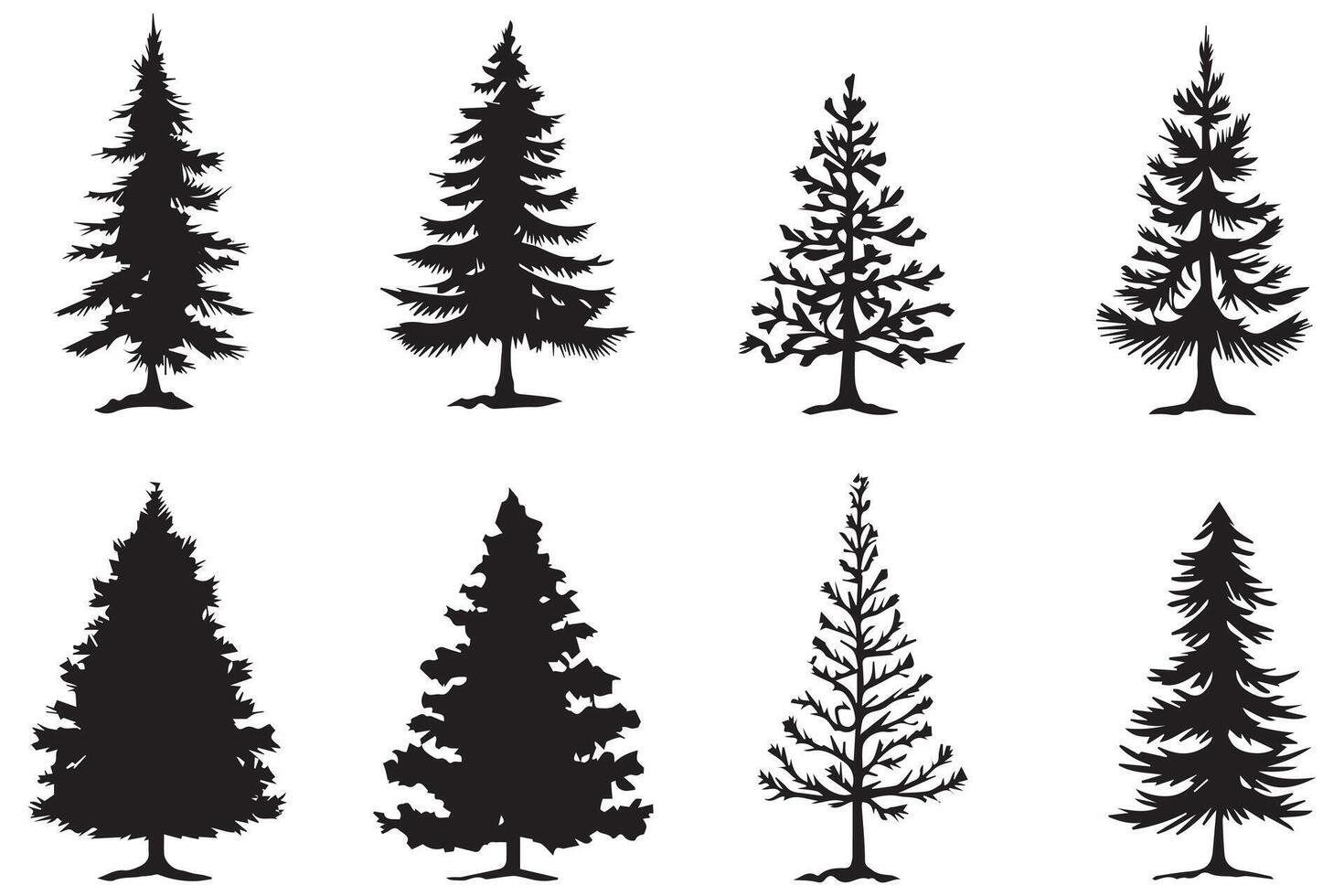 Christmas tree illustration Bundle vector