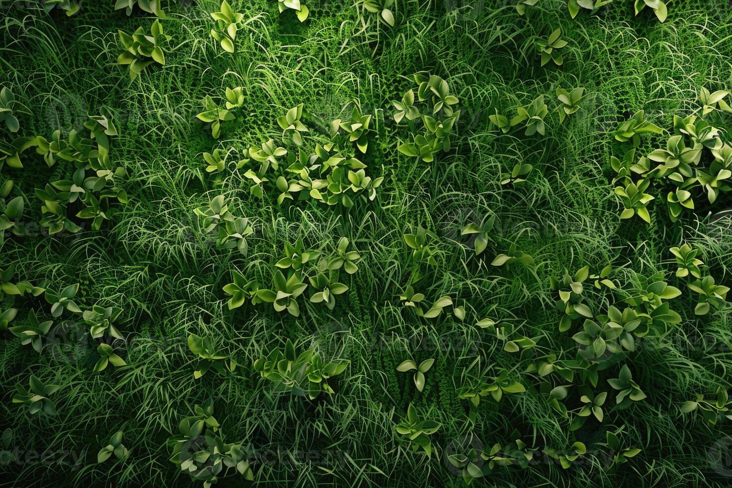 Green grass wall texture for backdrop design and eco wall and die cut for artwork. photo