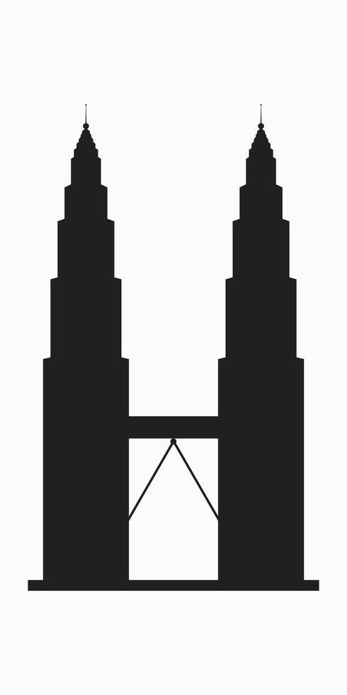 el kuala lumpur puente icono vector