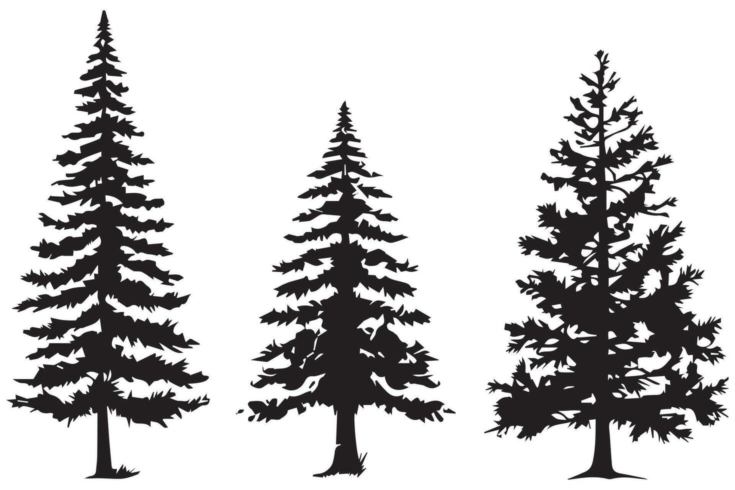 Christmas tree illustration Bundle vector