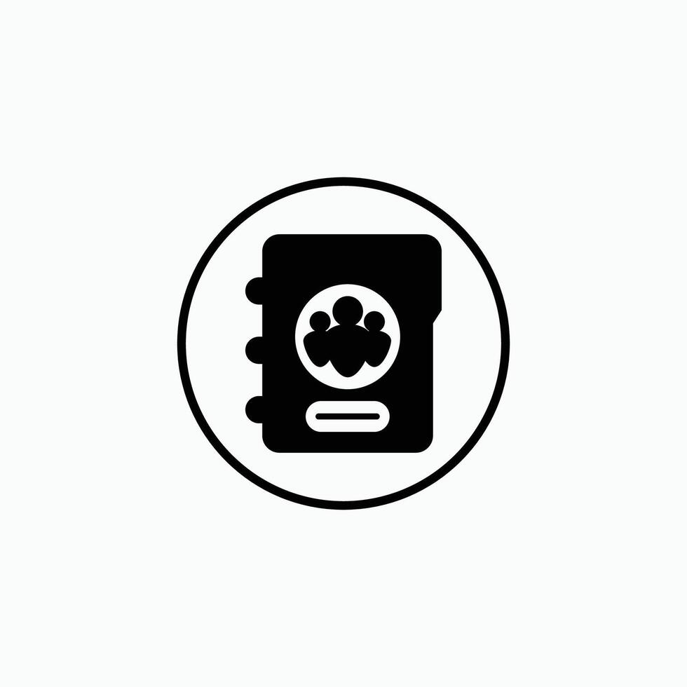 phonebook Contact Directory with circle icon vector