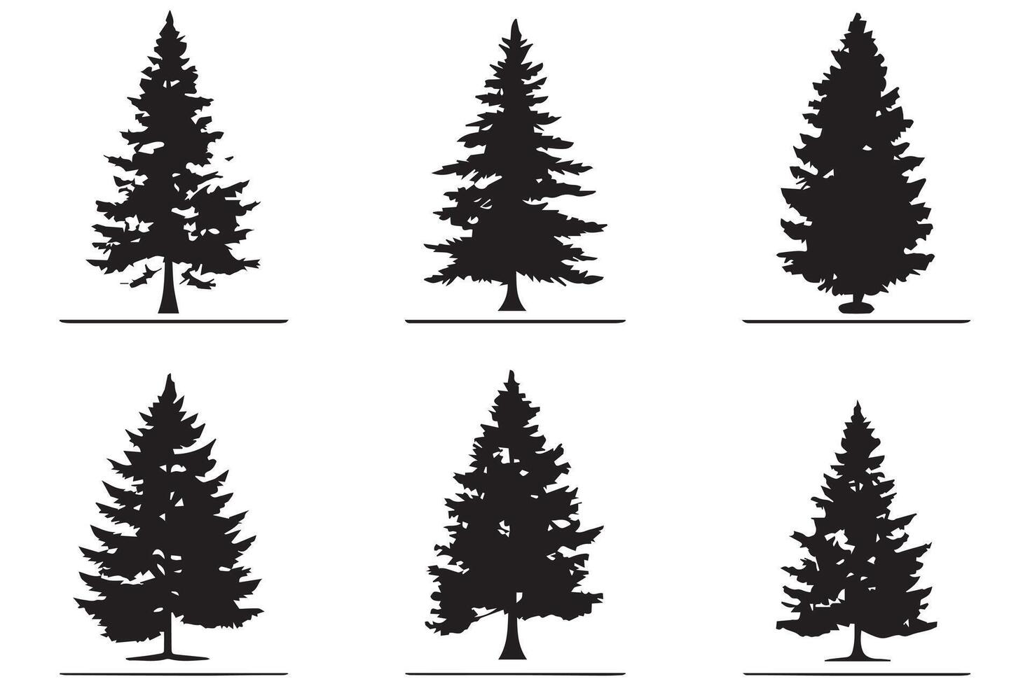 Christmas tree illustration Bundle vector