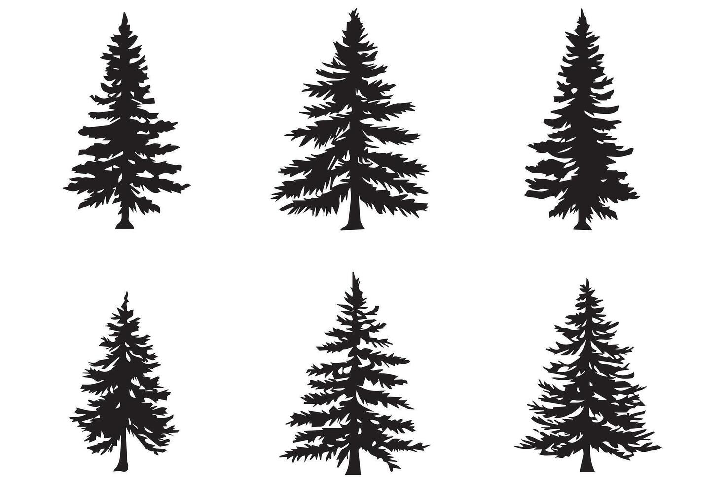 Christmas tree illustration Bundle vector