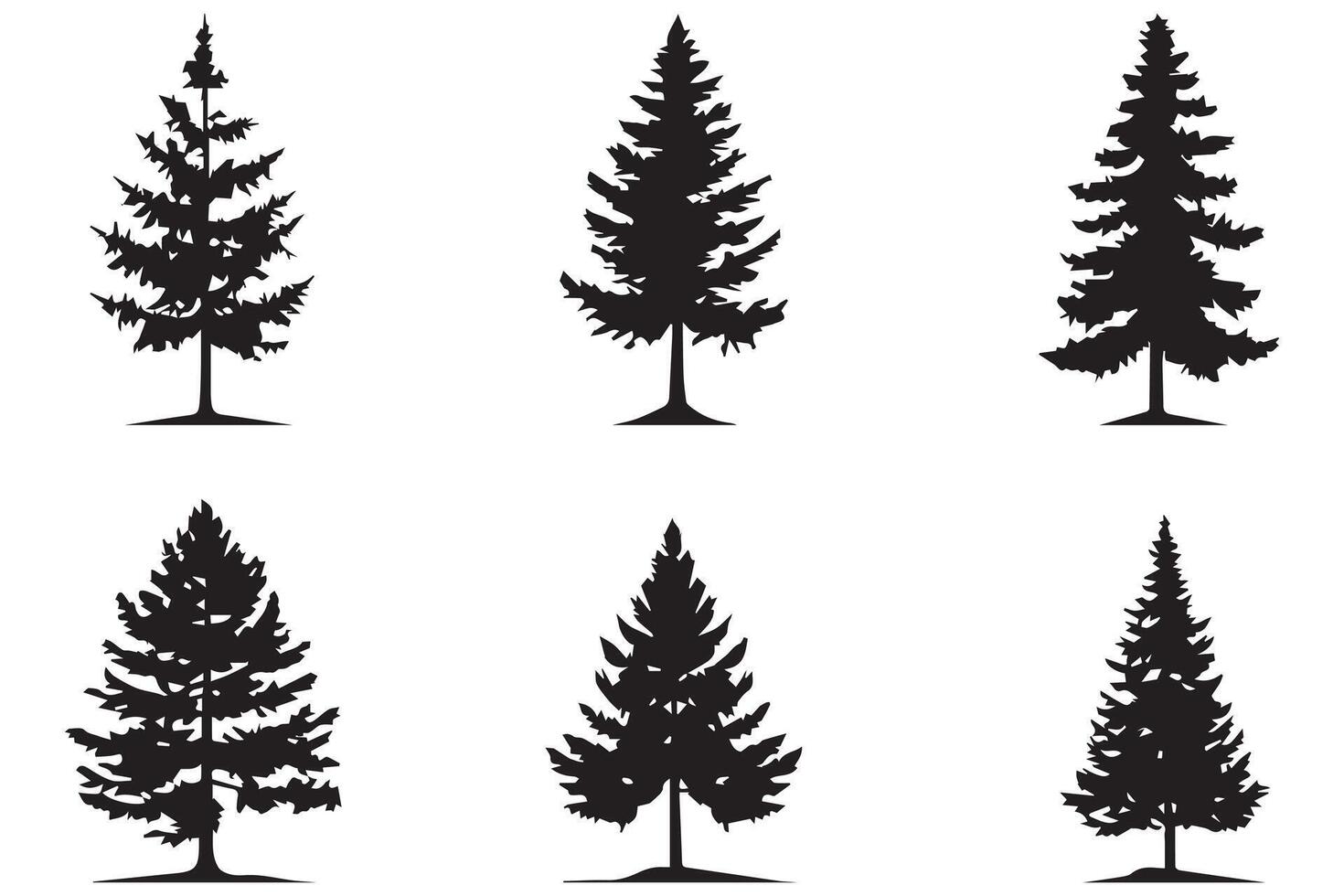 Christmas tree illustration Bundle vector