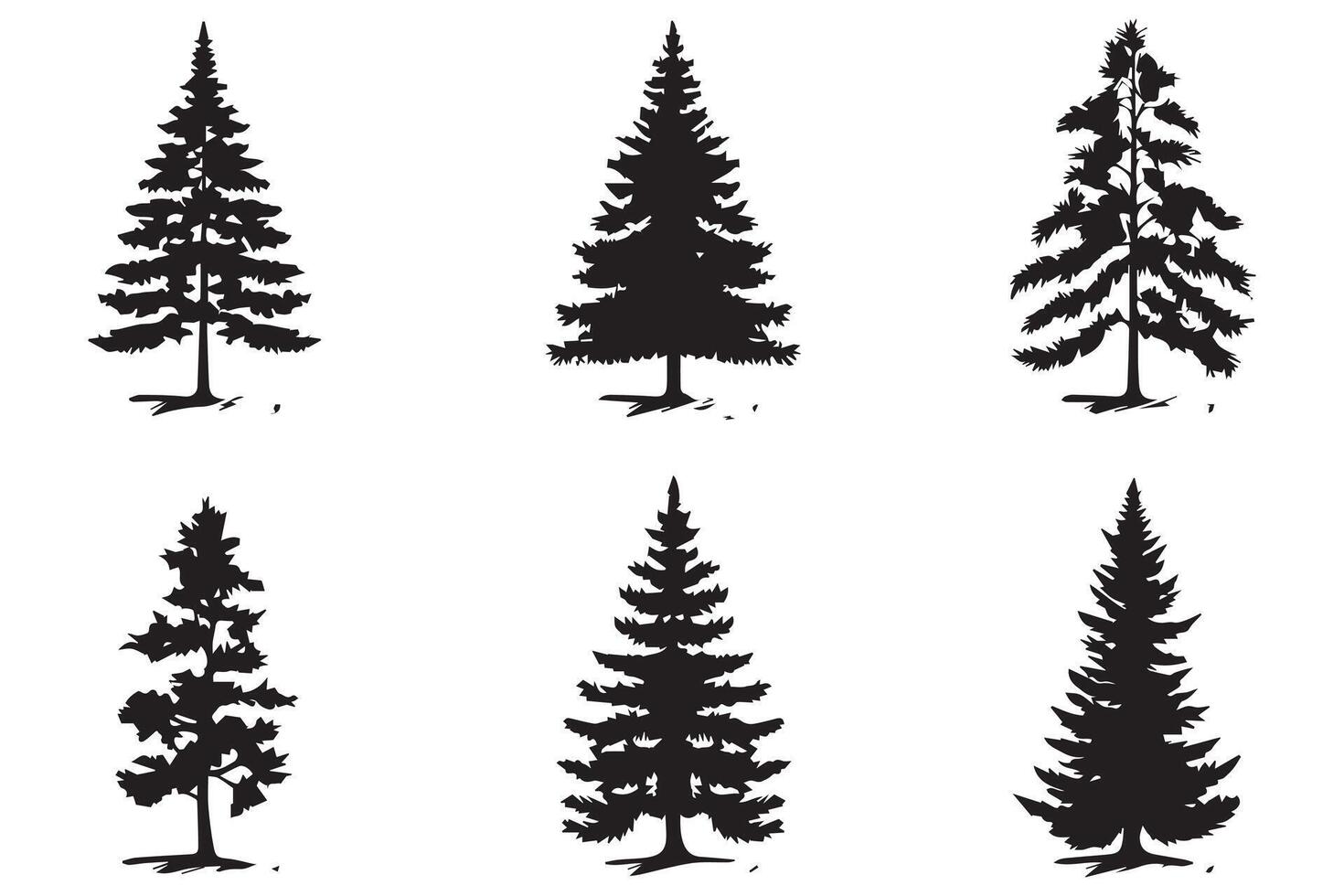 Christmas tree illustration Bundle vector
