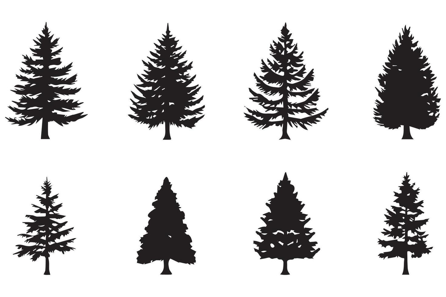 Christmas tree illustration Bundle vector