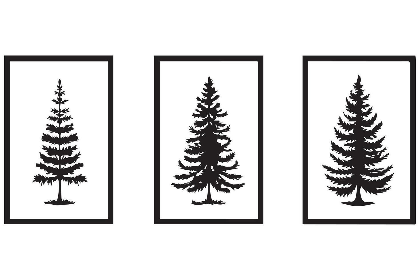 Christmas tree illustration Bundle vector