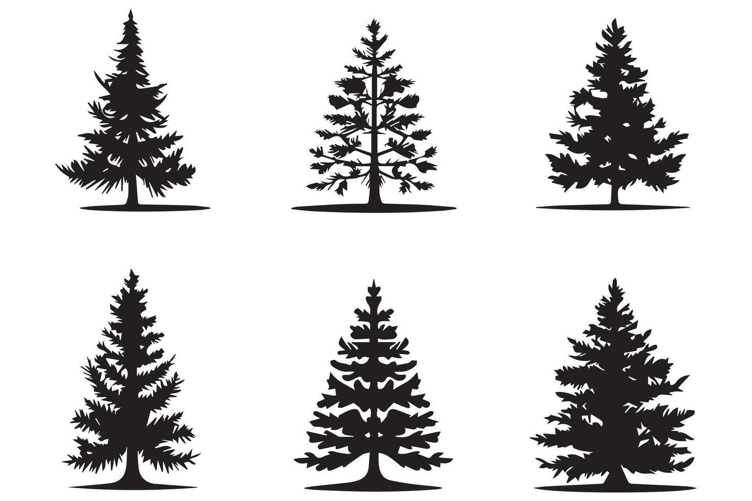 Christmas tree illustration Bundle vector