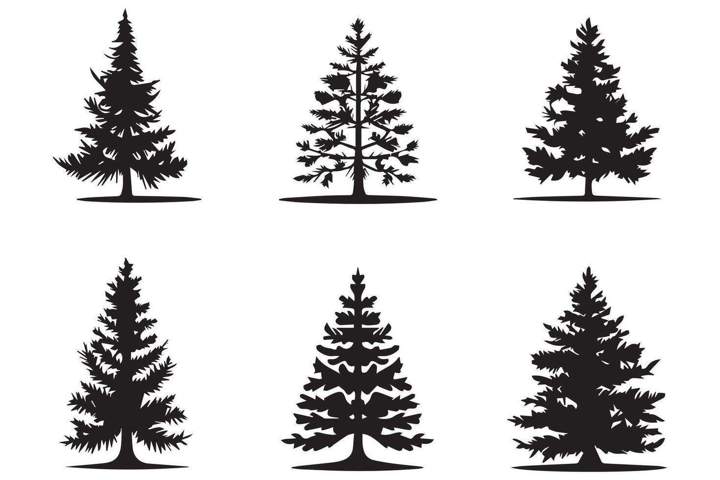 Christmas tree illustration Bundle vector