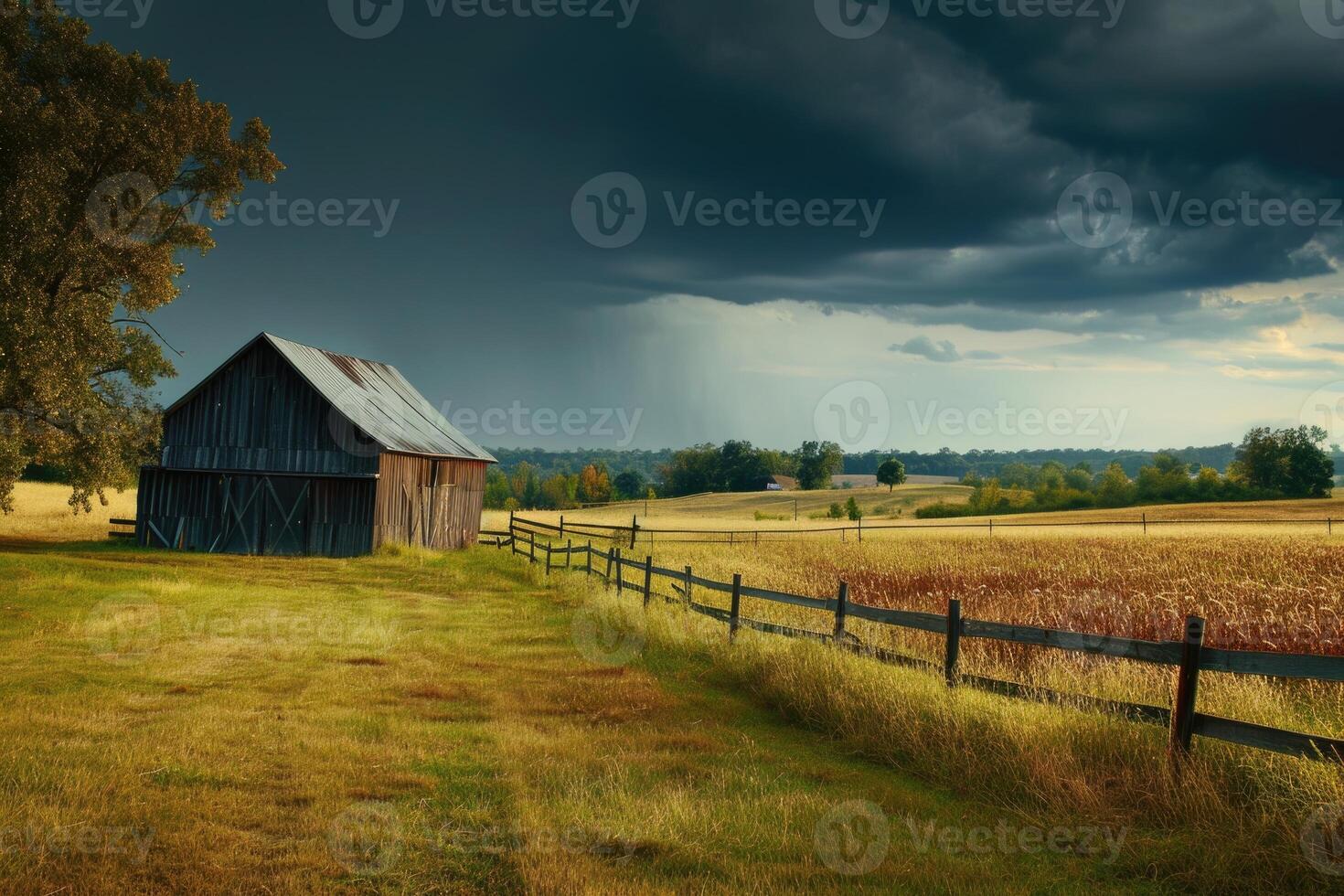 tormenta viniendo capturar de pradera foto