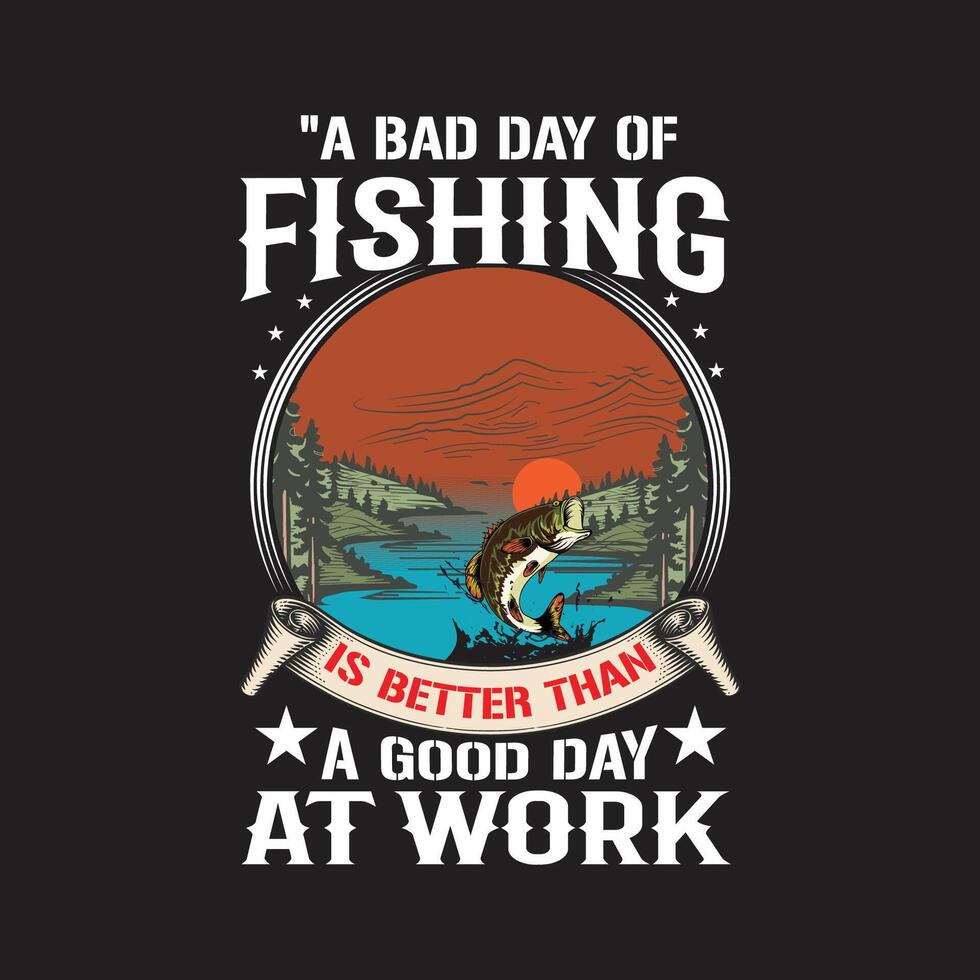 Fishing T-Shirt Design vector