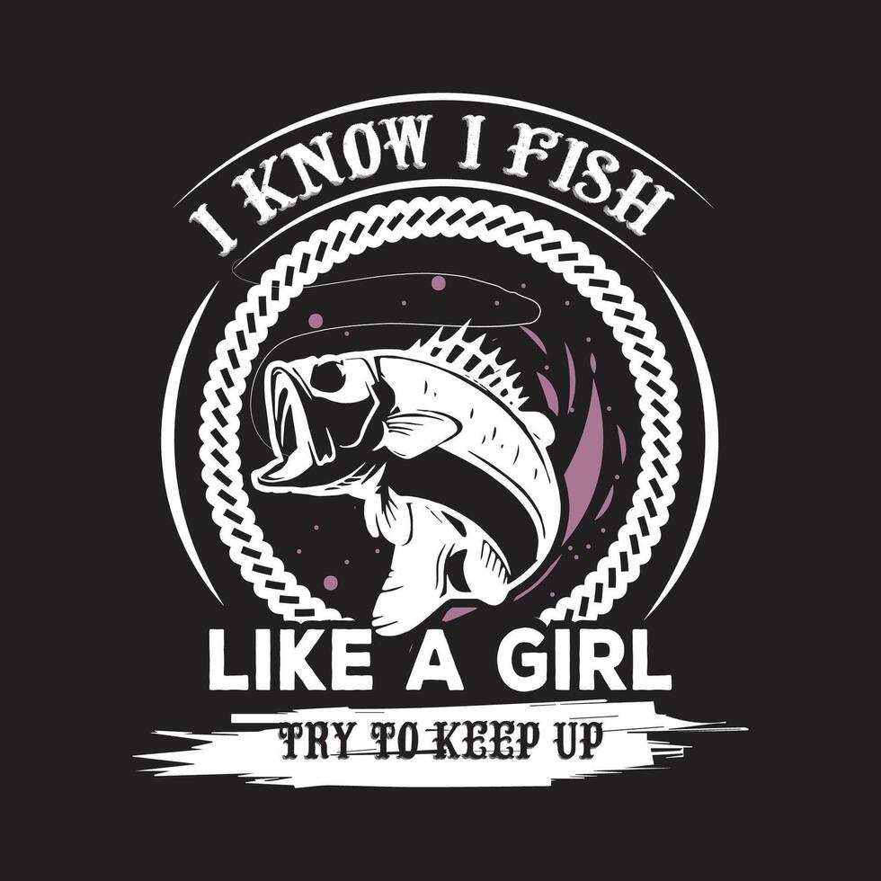 diseño de camiseta de pesca vector