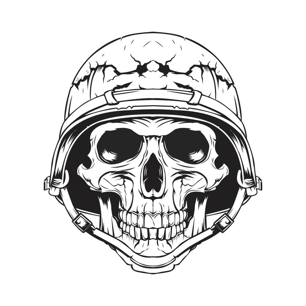 Black White Skull vector
