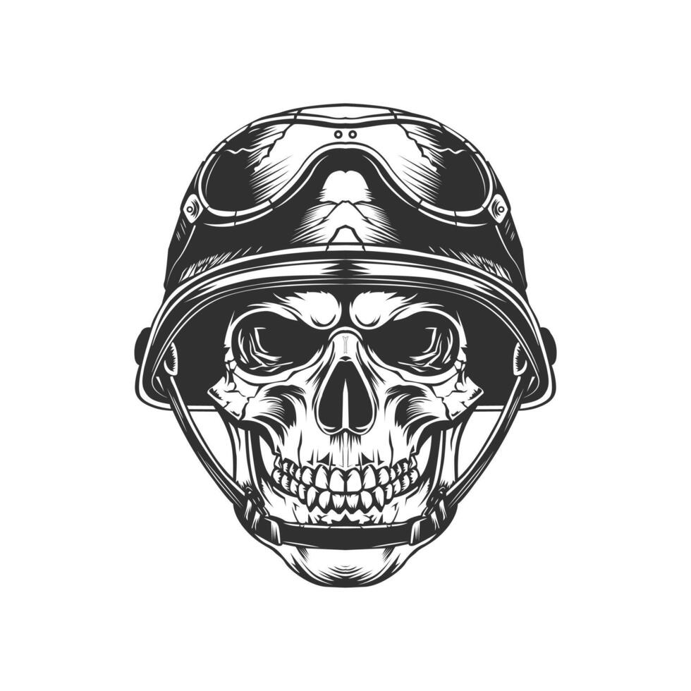 Black White Skull vector