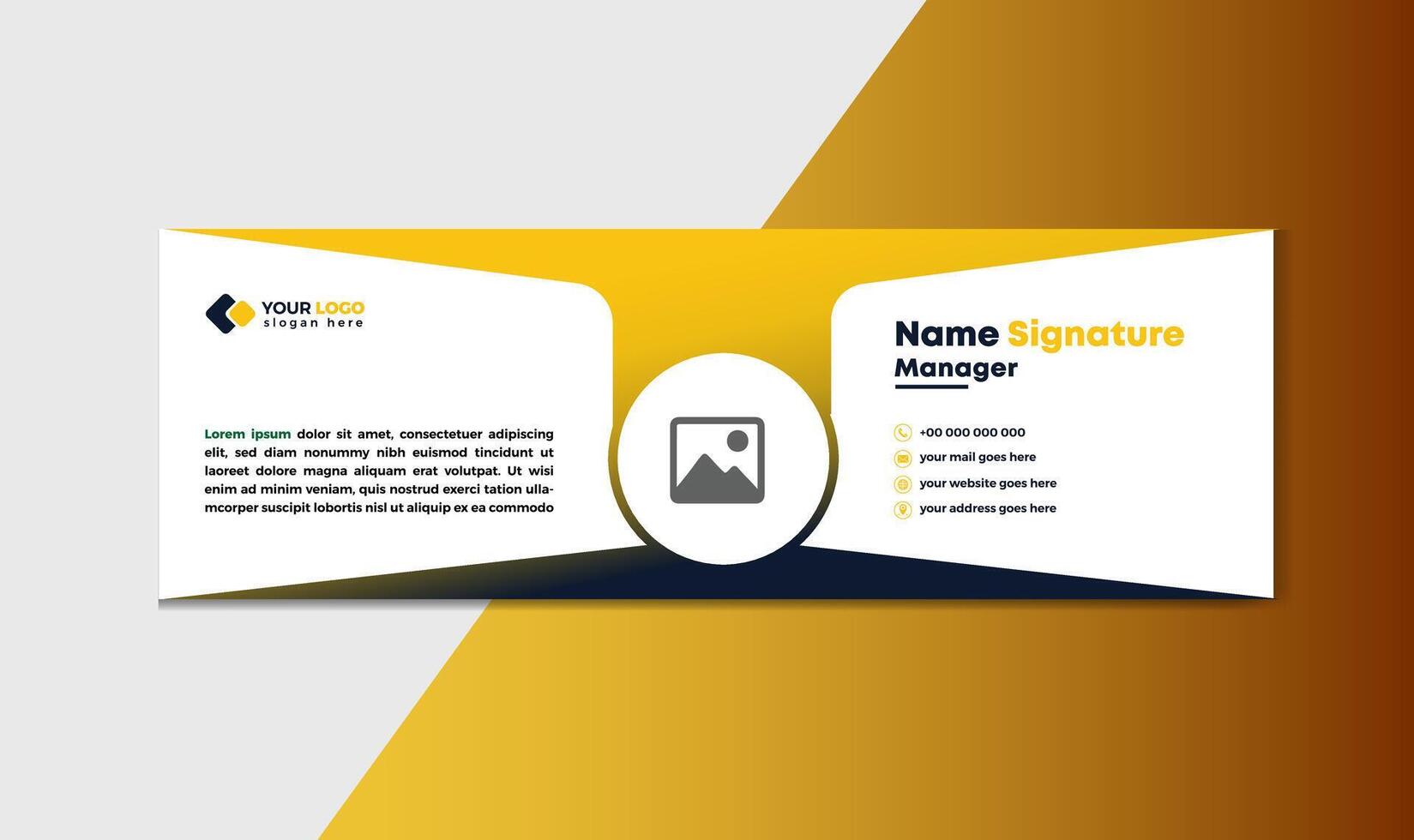 Unique Modern business Email Signature Design template banner vector