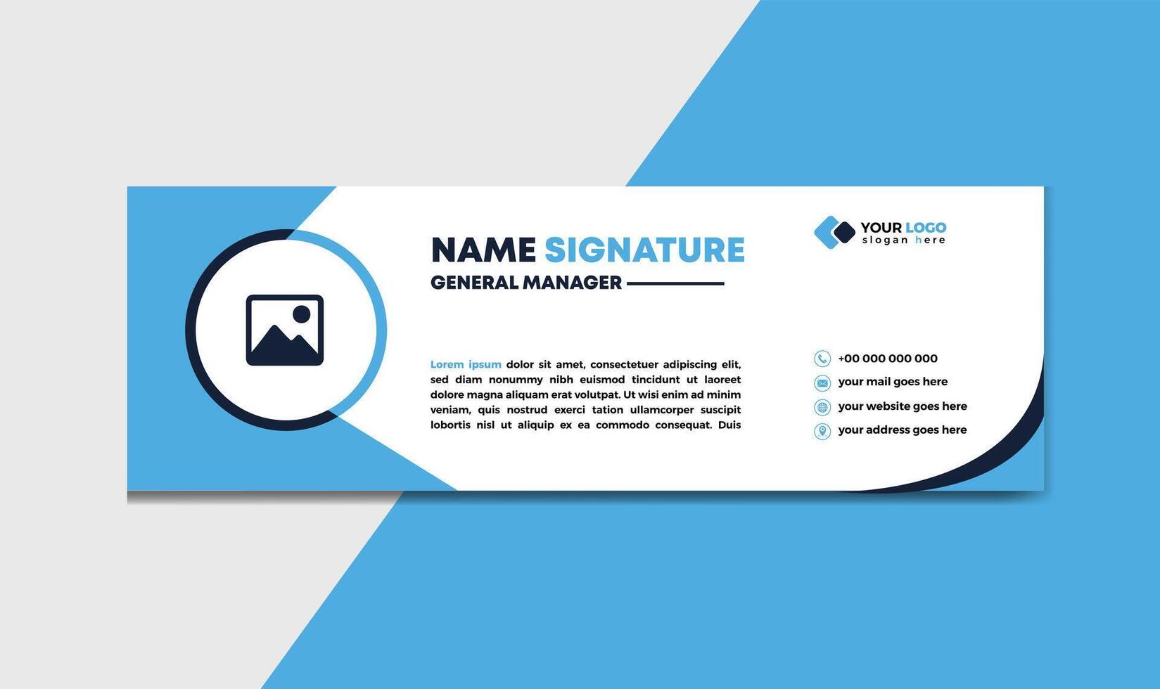 Unique Modern business Email Signature Design template banner vector