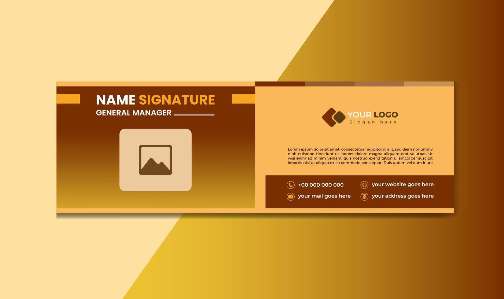 Unique Modern business Email Signature Design template banner vector