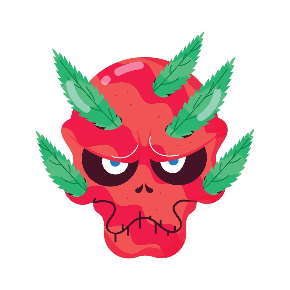 Cannabis Culture Flat Stickers vector