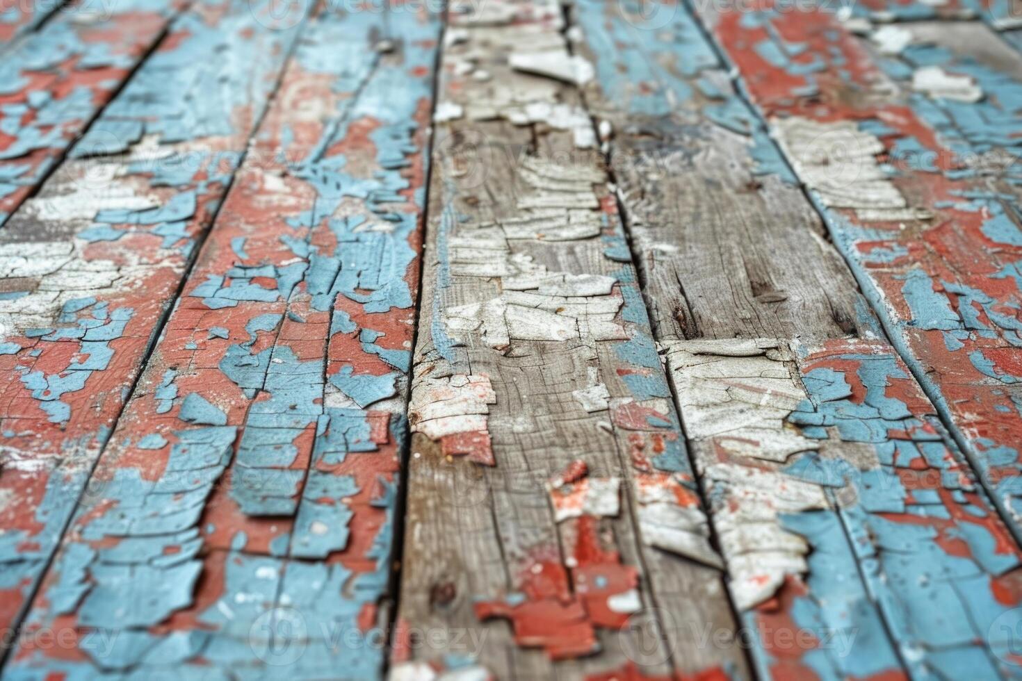 Grunge background. Peeling paint on an old wooden floor. photo