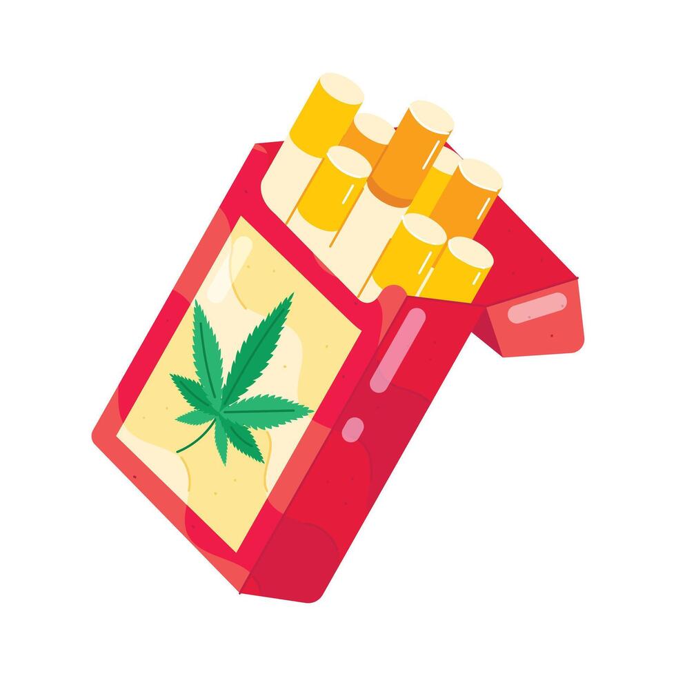Marijuana Culture Flat Stickers vector