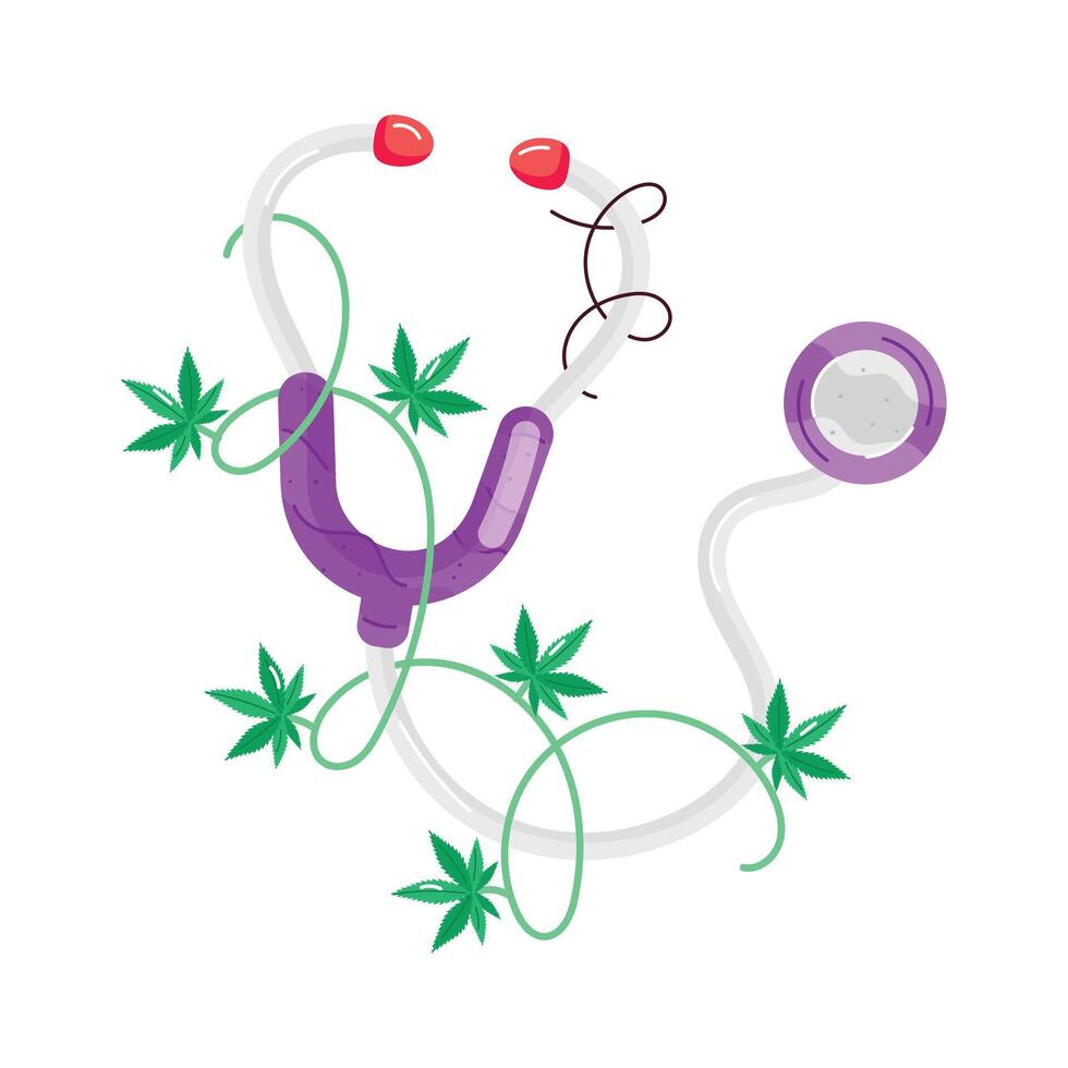 Weed Culture Flat Stickers vector