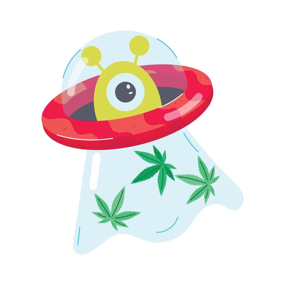 Weed Culture Flat Stickers vector