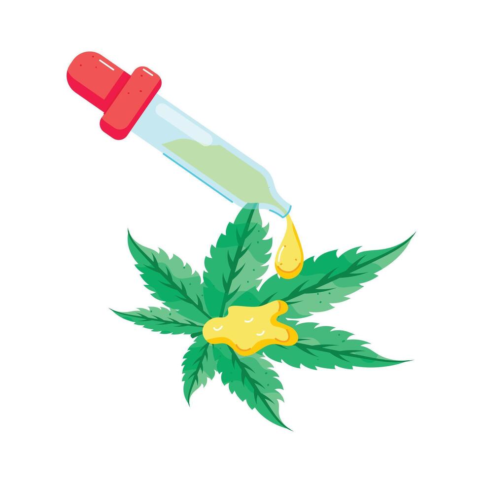 Weed Culture Flat Stickers vector