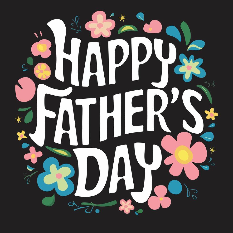 Happy fathers day. Lettering. Holiday calligraphy text vector