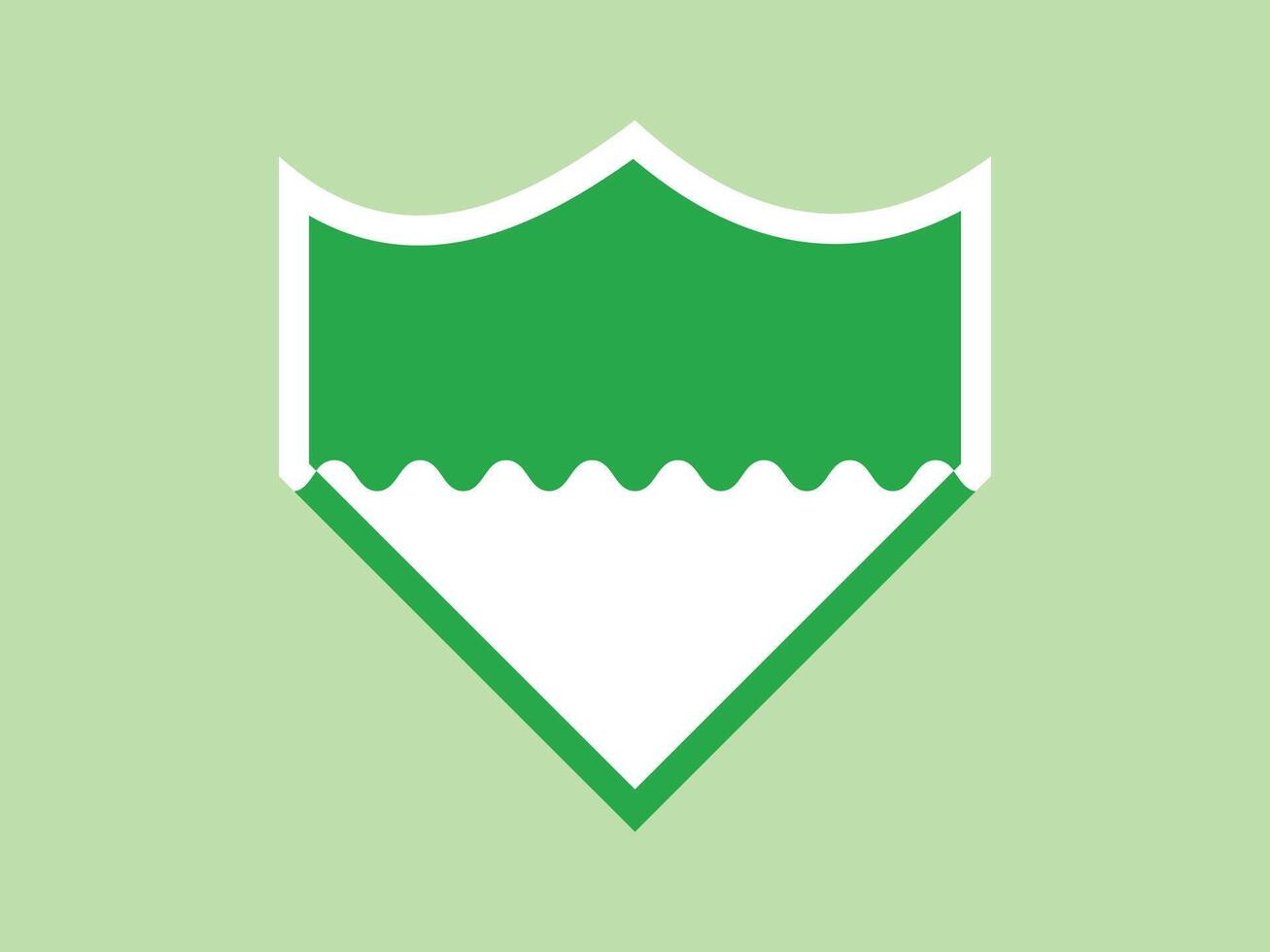 Abstract green shape flat design vector
