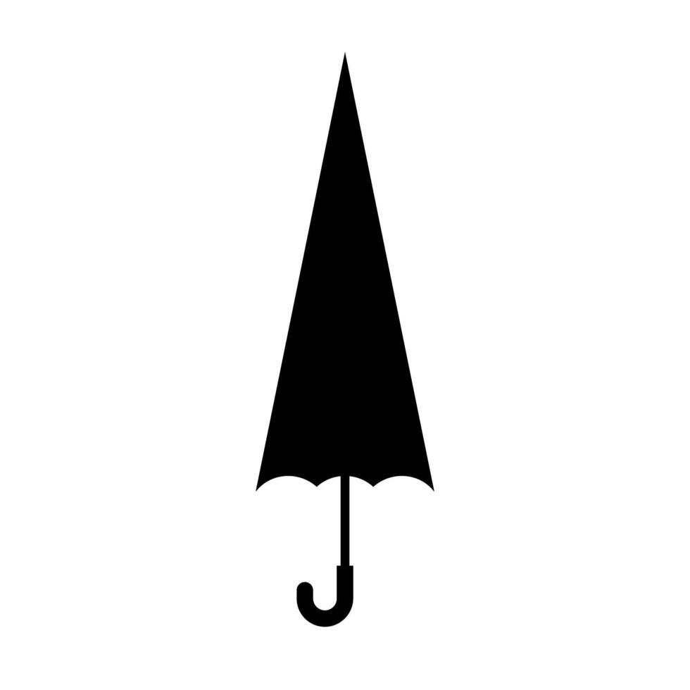 Umbrella silhouette icon. Rainy day item. vector
