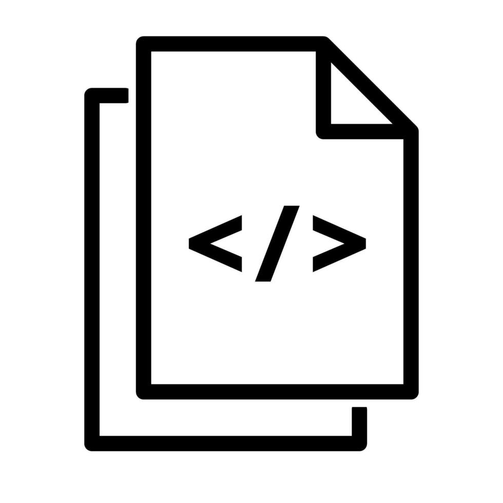 Programming code file icon. Programming source code. vector