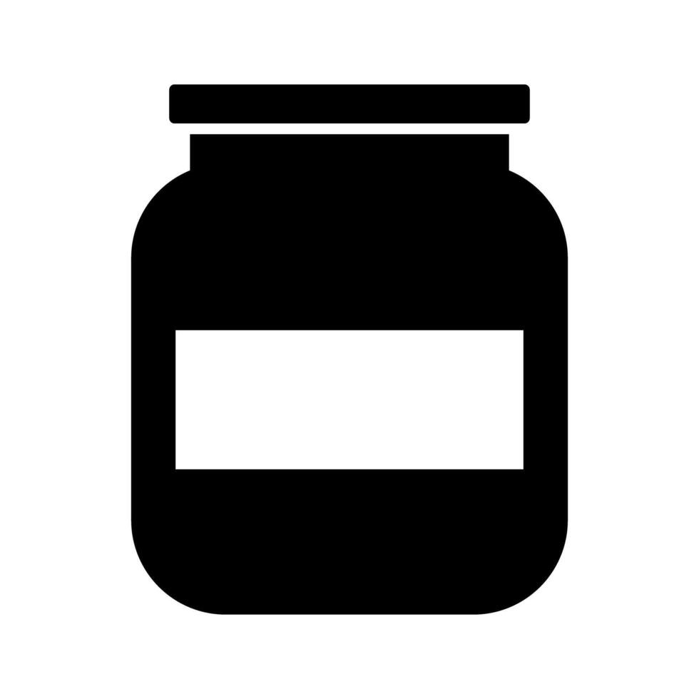 Big jar silhouette icon. vector