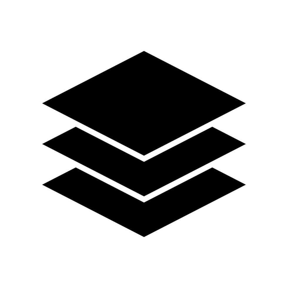 Layer silhouette icon. Layer UI icon. vector