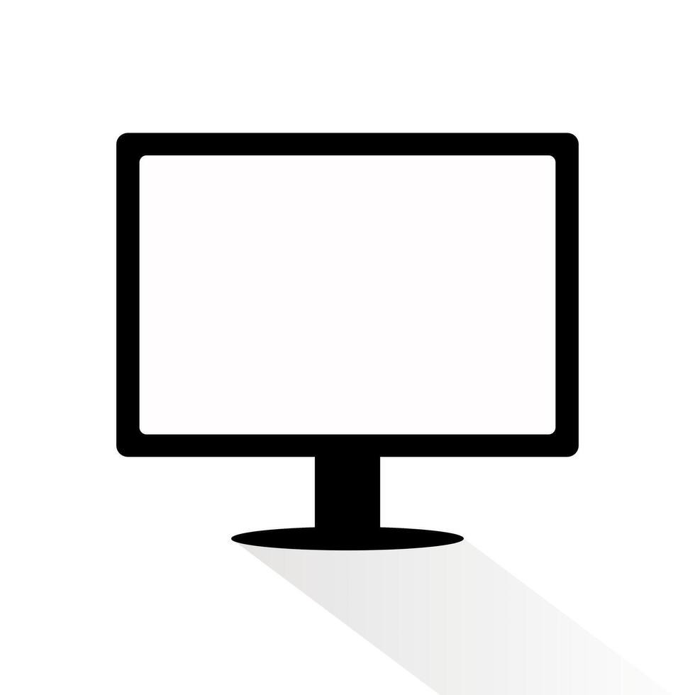 TV and shadow icon. vector