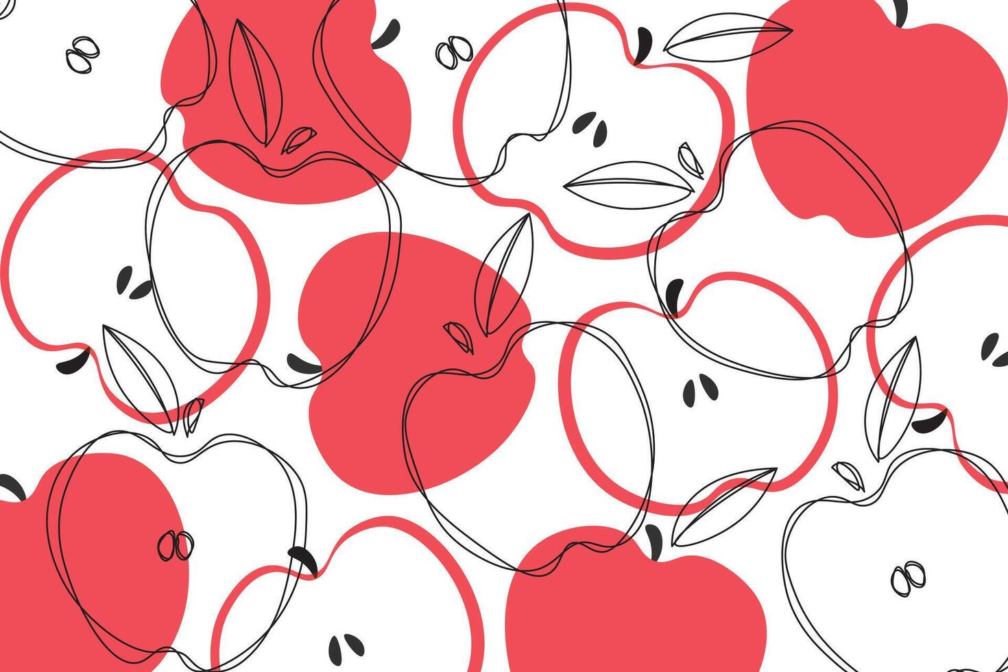 Apple seamless pattern vector