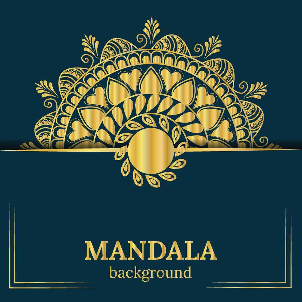 Gold color luxury mandala design template vector