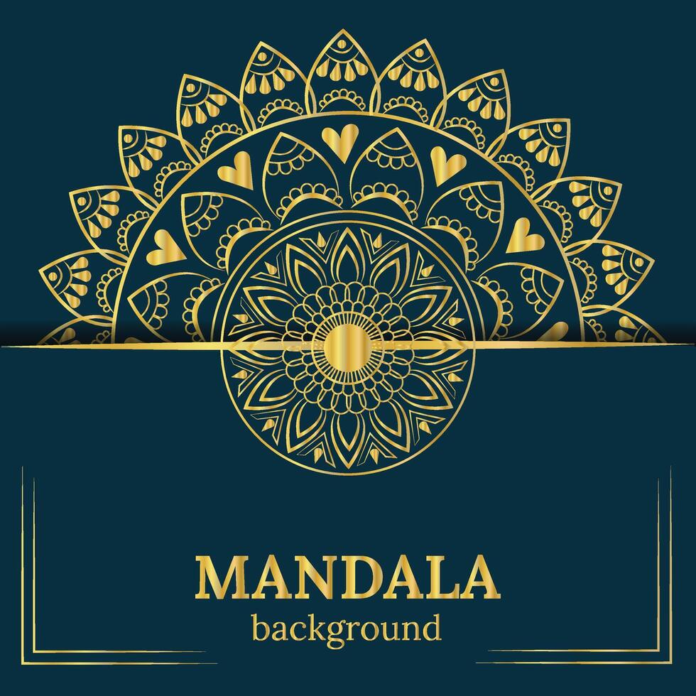 Gold color luxury mandala design template vector