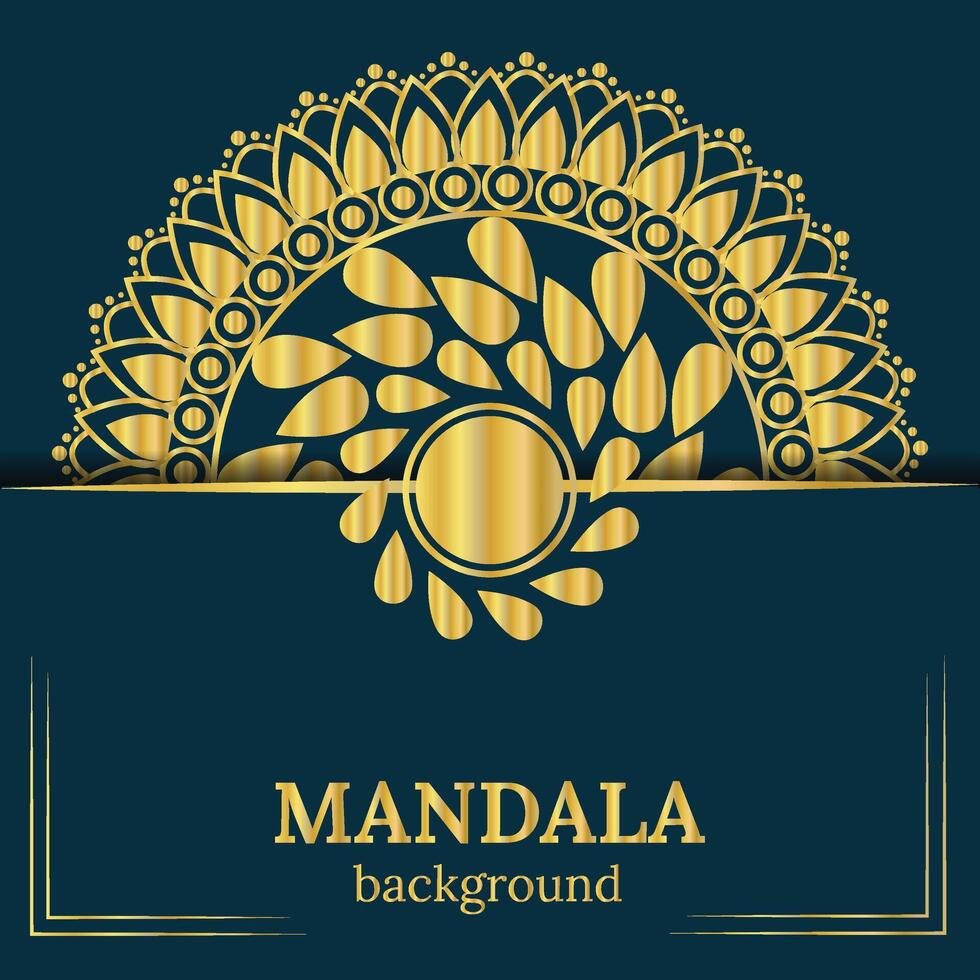 Gold color luxury mandala design template vector