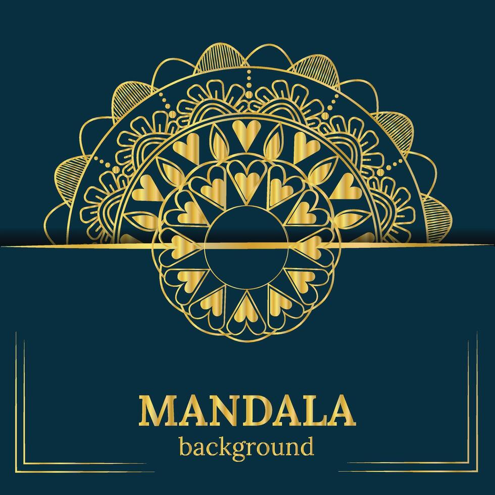 Gold color luxury mandala design template vector