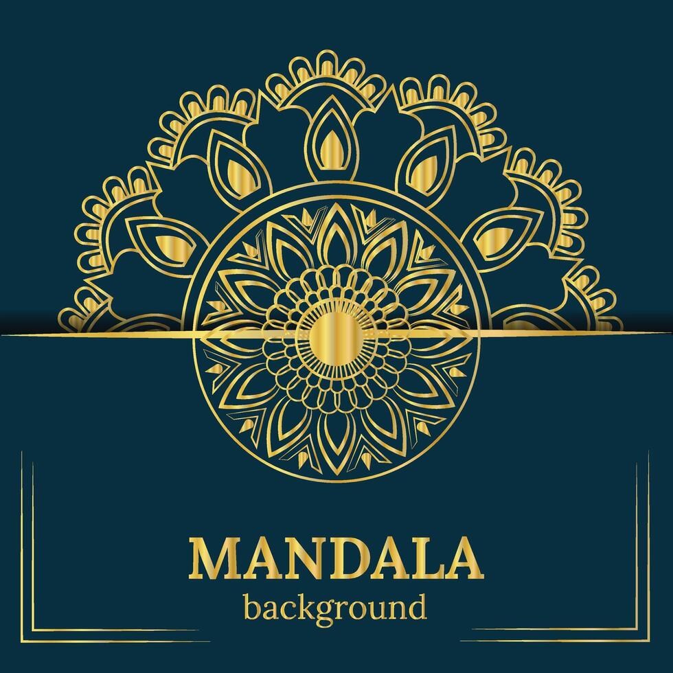 Gold color luxury mandala design template vector