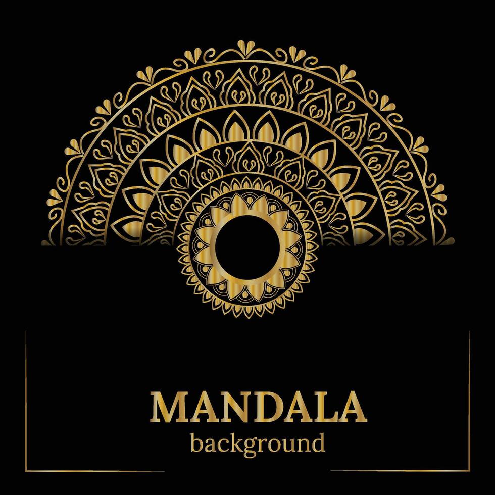 Gold color luxury mandala design template vector