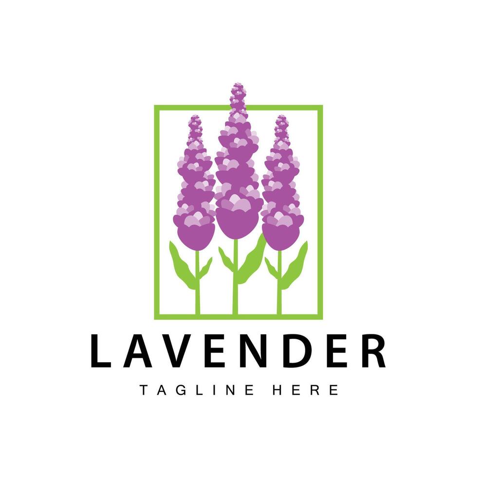 Lavender logo simple design cosmetic plant purple color and aromatherapy lavender flower garden template vector